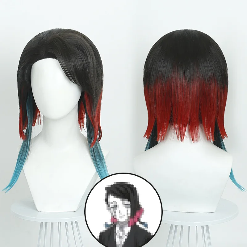 

Synthetic Gradient Multi-Layer Cosplay Wig for Mantis-Style, Wolf Cut, Rose Net, Head Top, Inspired By Nick Fox, Anime Party