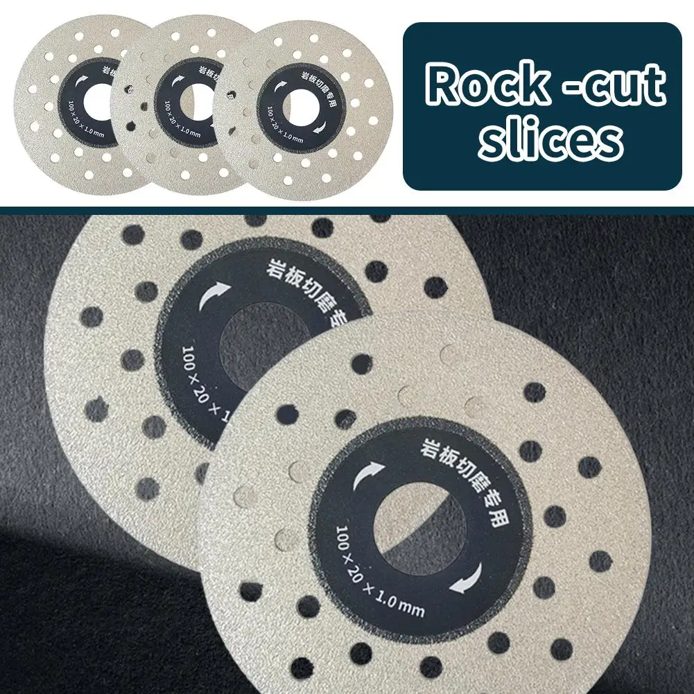 

3pcs Cutting For Stone Ceramic Porous Widened Rock Slabs Cutting Disc 100mm Slate Flat Grinding Cutting N2t0