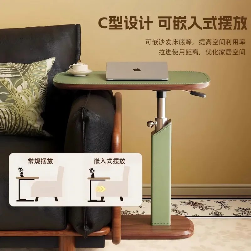 New High End Liftable C Shaped Bedside Table Removable Corner Edge Small Home Computer Desk For Bedroom Nightstand