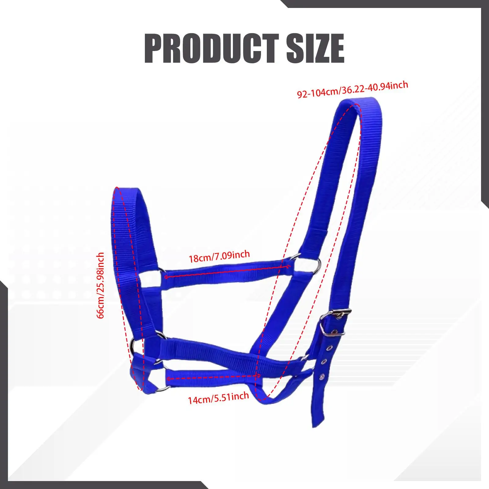رسن الحصان، مقاوم للتآكل وقابل للتعديل وسهل الارتداء، رسن للذقن والحلق، حبل حصان لمسابقة ممارسة دورة السباق