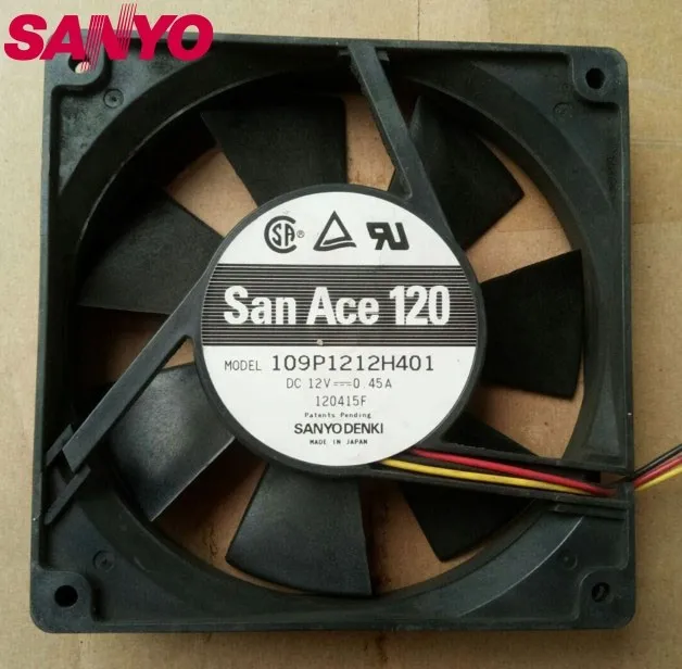 

1pcs 109P1212H401 12025 120*120*25mm 120mm 12V 0.45A For Sun Server inverter axial cooler chassic case Cooling Fan