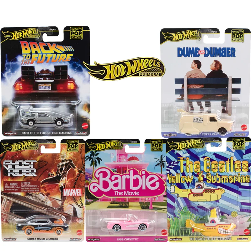 Mattel Hot Wheels 1/64 2025 Pop Culture Series Mix 2 Dumb and Dumber Back To Future Machine Collectible Car Toys Diecast Vehicle