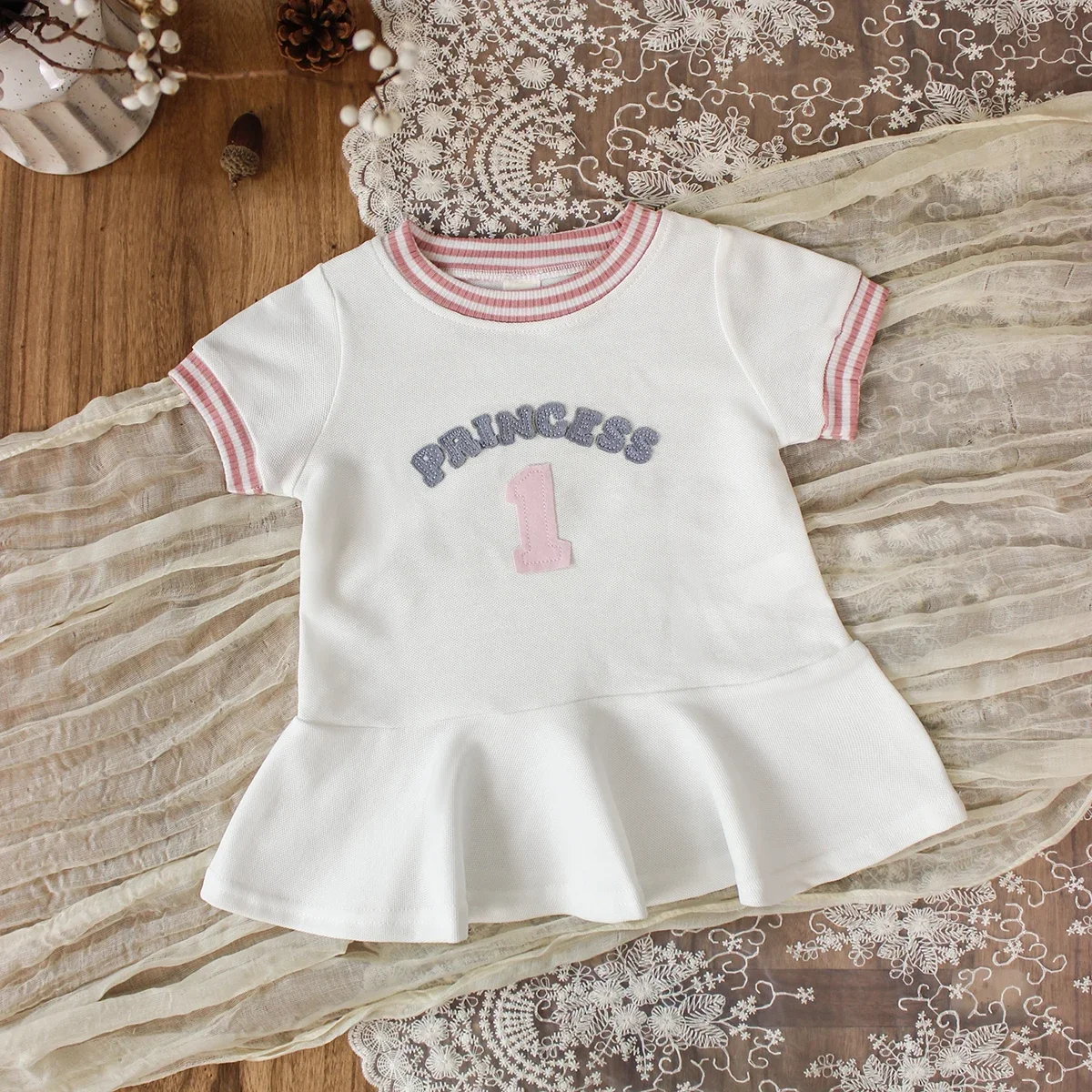 Summer Baby Girls Short Sleeve Dress  Newborn Baby Girl Clothing Summer Toddler Sweet Princess Wind Dress 0-3Year Old