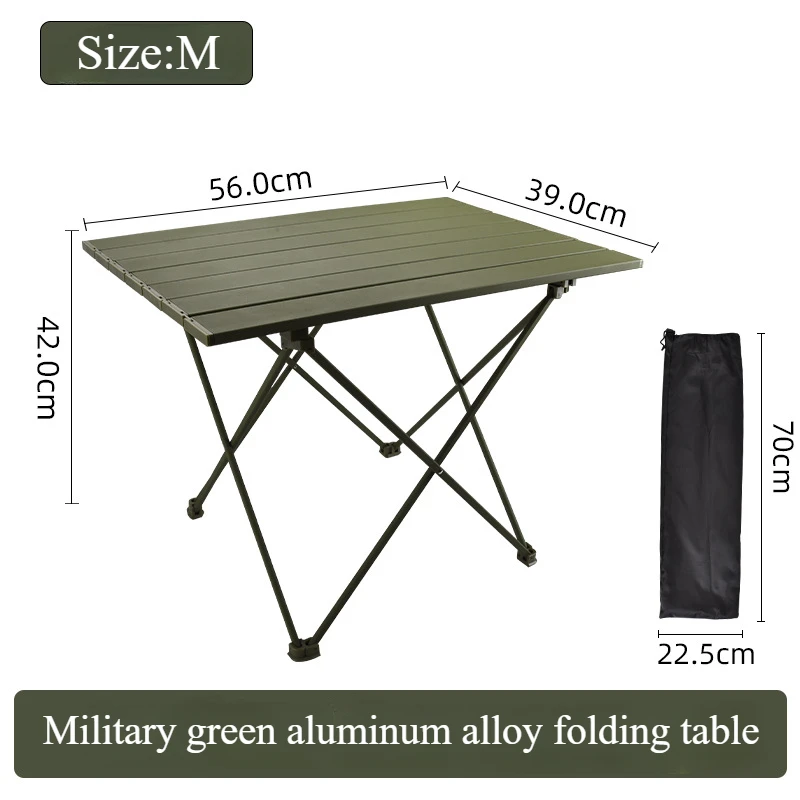 Outdoor folding table ultra lightweight portable picnic table, aluminum alloy camping barbecue table, travel dining table