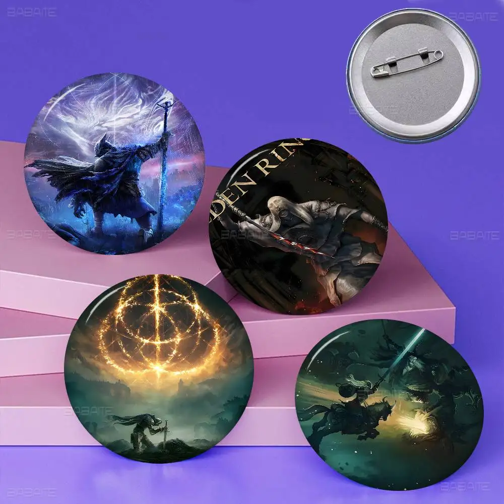 Pop Video Game Elden Ring Soft Button Pin Bright Printed Icon Gift For Friends Badge Collar Brooch