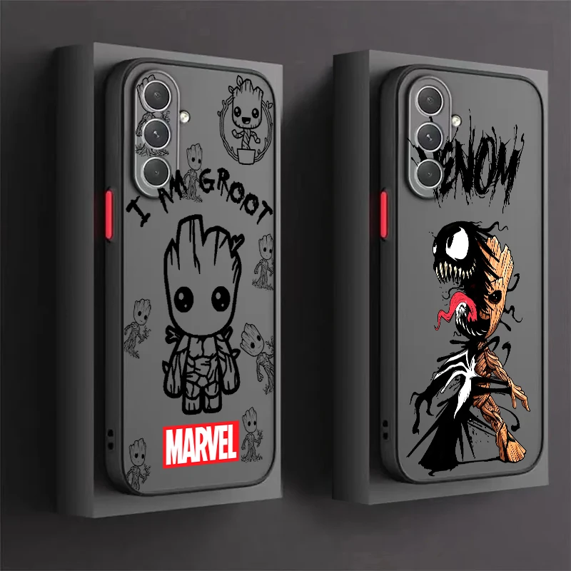 

Groot Popular Art Cool Marvel Frosted Translucent For Samsung A53 A52 A33 A32 A51 A71 A21S A13 A73 A50 A22 A12 5G TPU