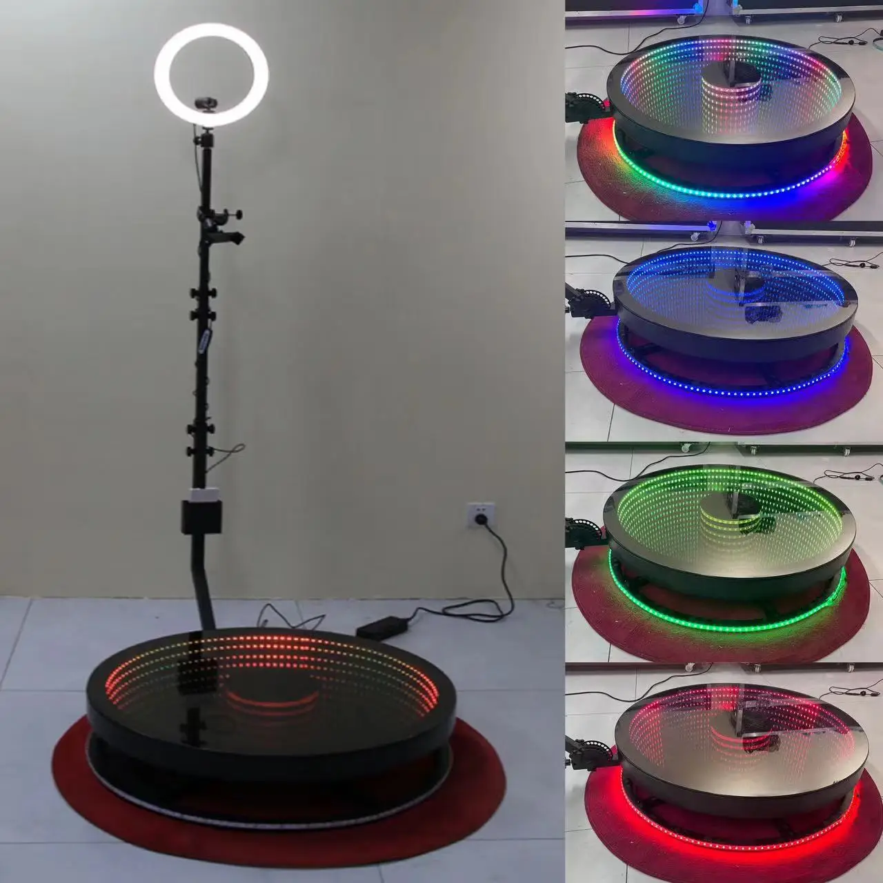 

New Adjustable Photobooth 360 Video Booth Supplier Manufacturer Rotating 369 360 Photo Booth Automatic 2023 Manual Videobooth