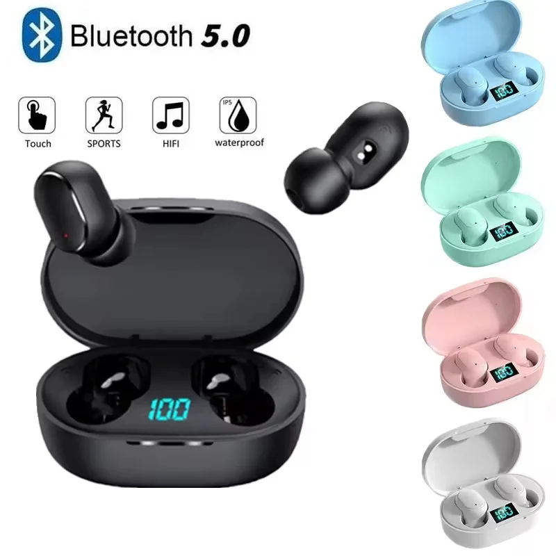 Fone de ouvido bluetooth sem fio, fone de ouvido estéreo hifi, com redução de ruído, esportivo, com microfone, para iphone, huawei, realme