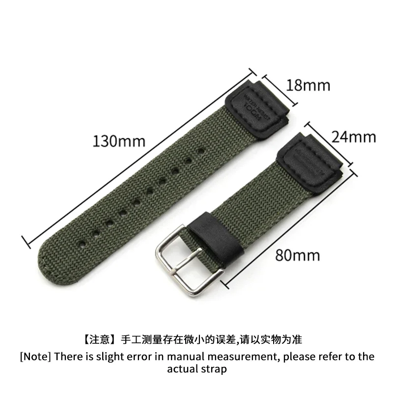 For Casio Dw5600 GW-5000 5035 GW-M5610 Small Square High Density Knitting Convex Interface Canvas Nylon 18x 24mm Watchband