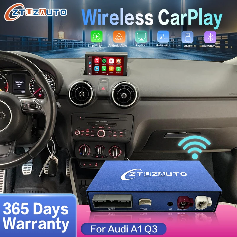 

Wireless Apple CarPlay Android Auto Interface for Audi A1 Q3 2013-2018, with AirPlay Mirror Link Bluetooth Reverse Camera