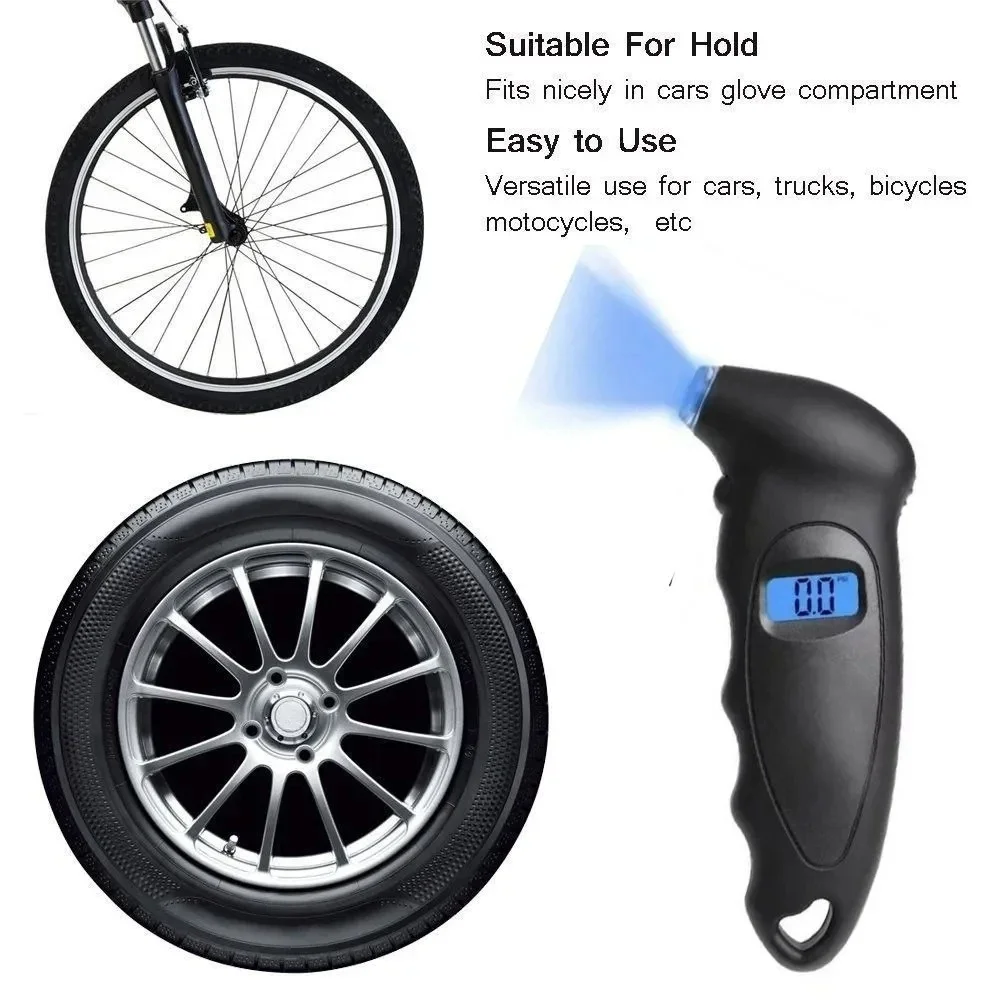 New Tire Pressure Gauge Backlight High-precision Digital Tire Pressure Monitoring Car Tyre Air Pressure Gauge Meter LCD Display
