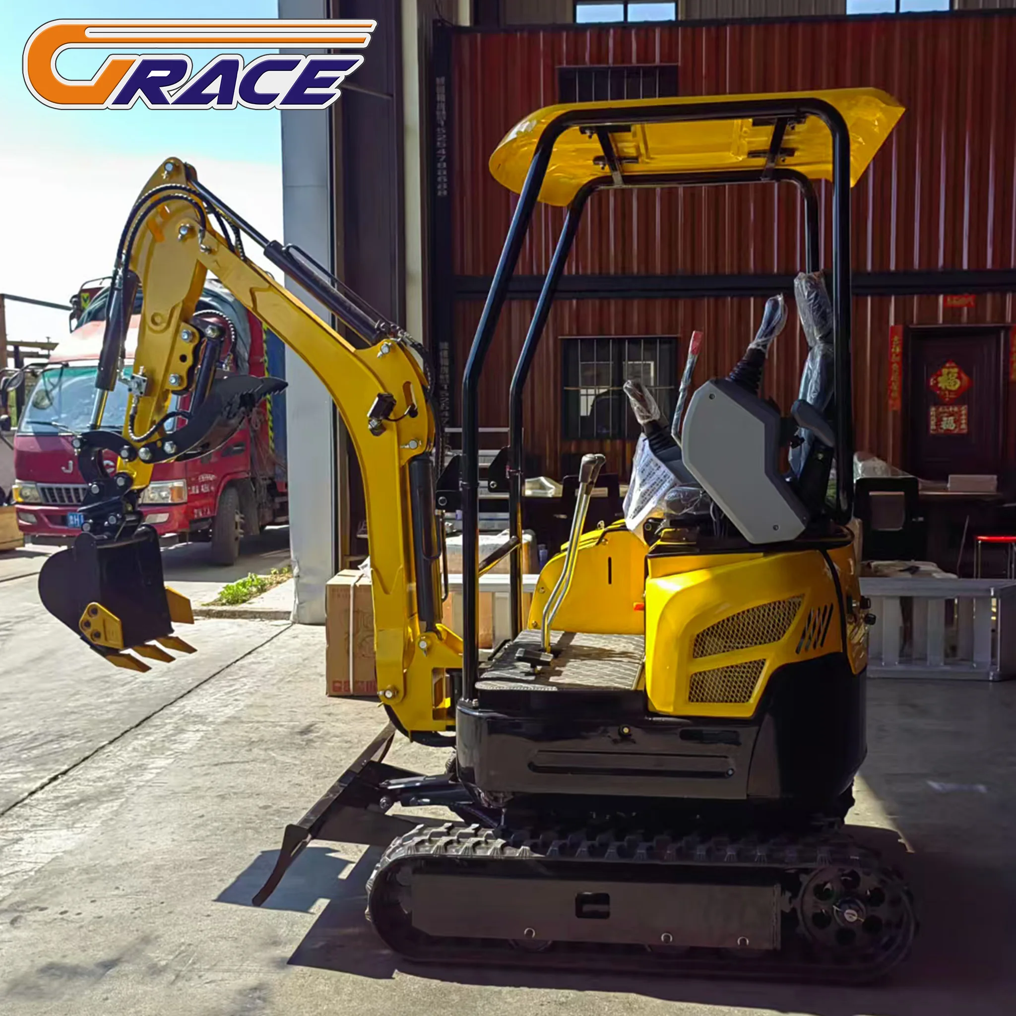 

Hot sale Compact Mini Excavators Farm Digger Multi Function Mini Excavator Customizable Colors 1.8 Ton Excavador