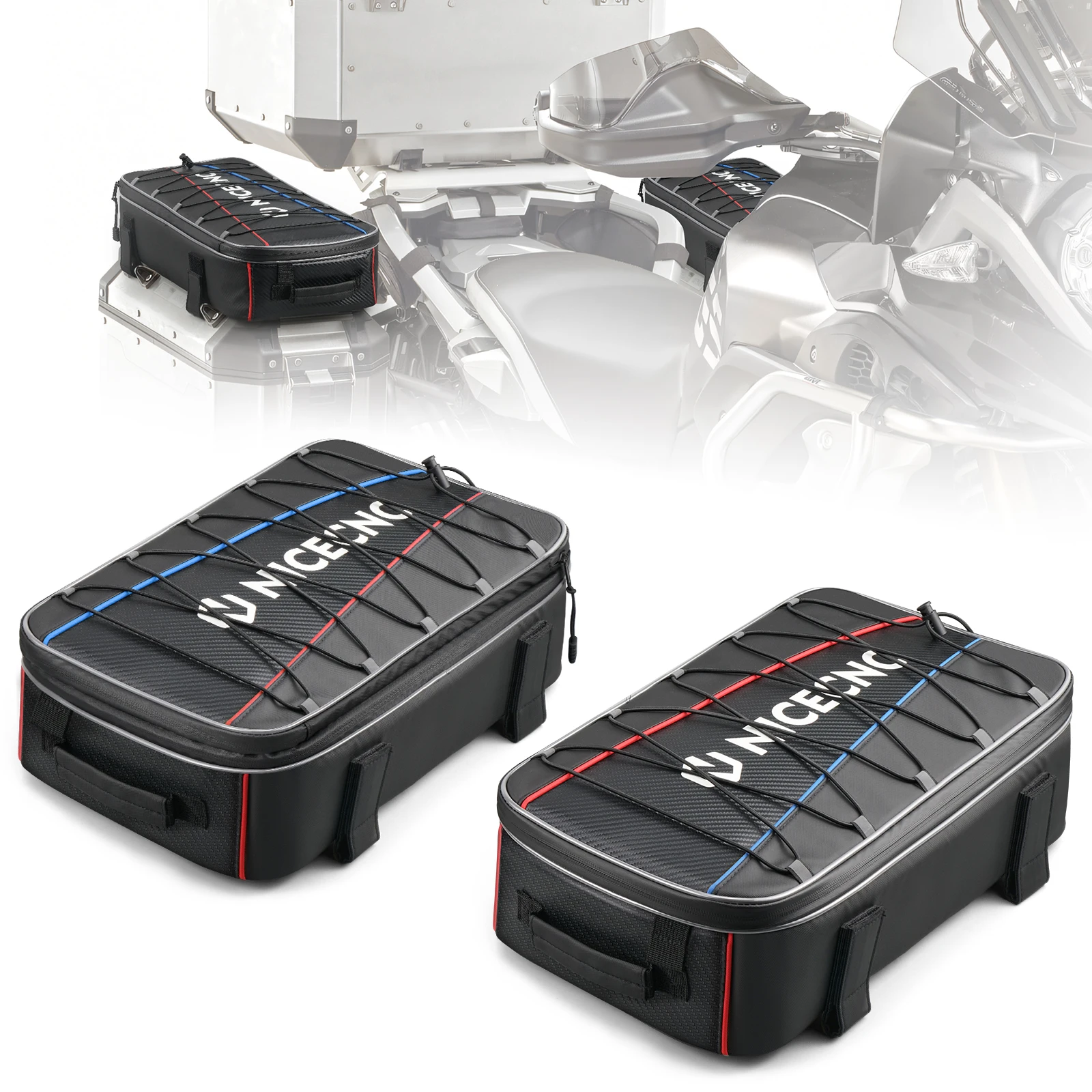 Bolsa superior lateral para motocicleta, alforja de almacenamiento expandible izquierda y derecha de 10/20L para BMW R1250GS R1150GS R1200GS Adventure S 1000 XR, 2 uds.