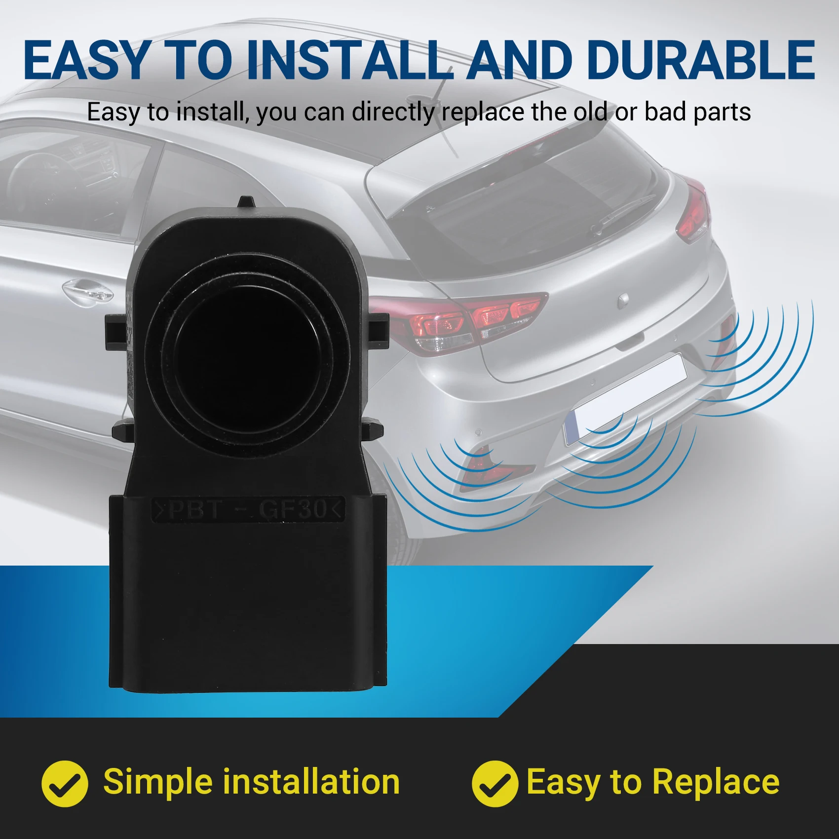 مستشعر ركن السيارة الخلفي لسيارة Hyundai Kia Parktronic Black_A60E