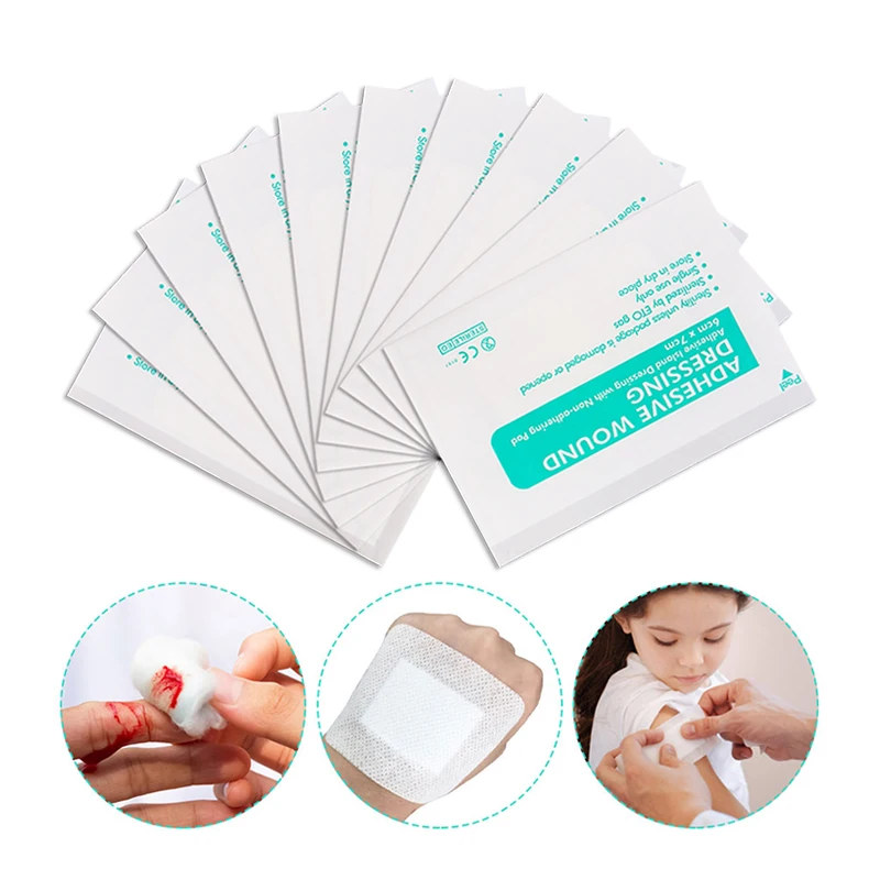 5/10/20Pcs Large Medical Band-Aids First Aid Kit Adhesive Bandage Waterproof Non-Woven Wound Plaster Hemostasis Sterile Stickers