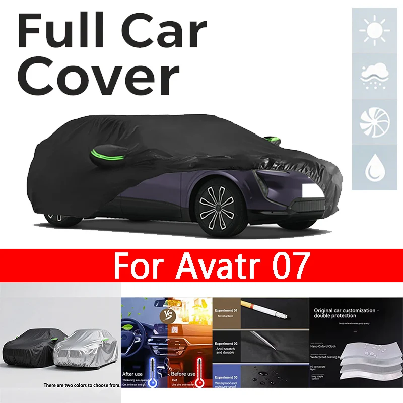 

For Avatr 07 Cover Full black Covers Waterproof Dustproof UV Scratch-Resistant Sunscreen Protection