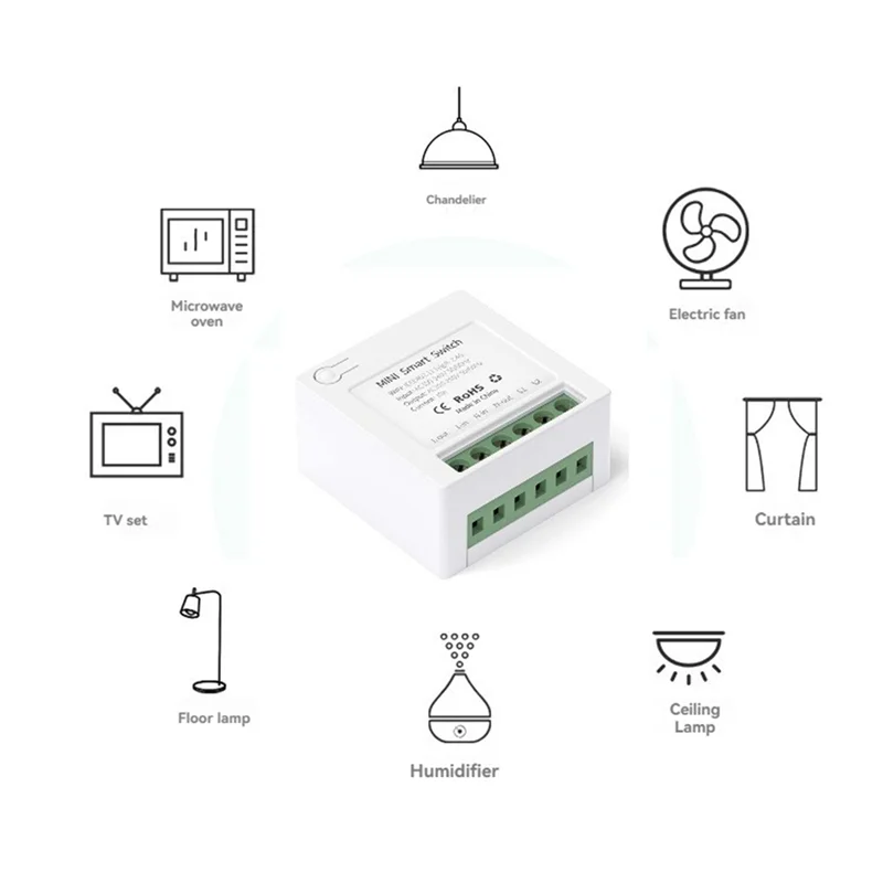

APPLIA-Mini Smart Switch Breaker Беспроводные выключатели 10A, совместимые с Tuya Alexa для автоматизации умного дома