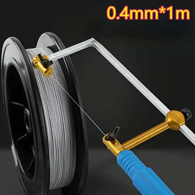 0.4mm High-precision diamond cutting wire - hand silver cutting wire,durable home manual cutting tool, suitable for jade diamond
