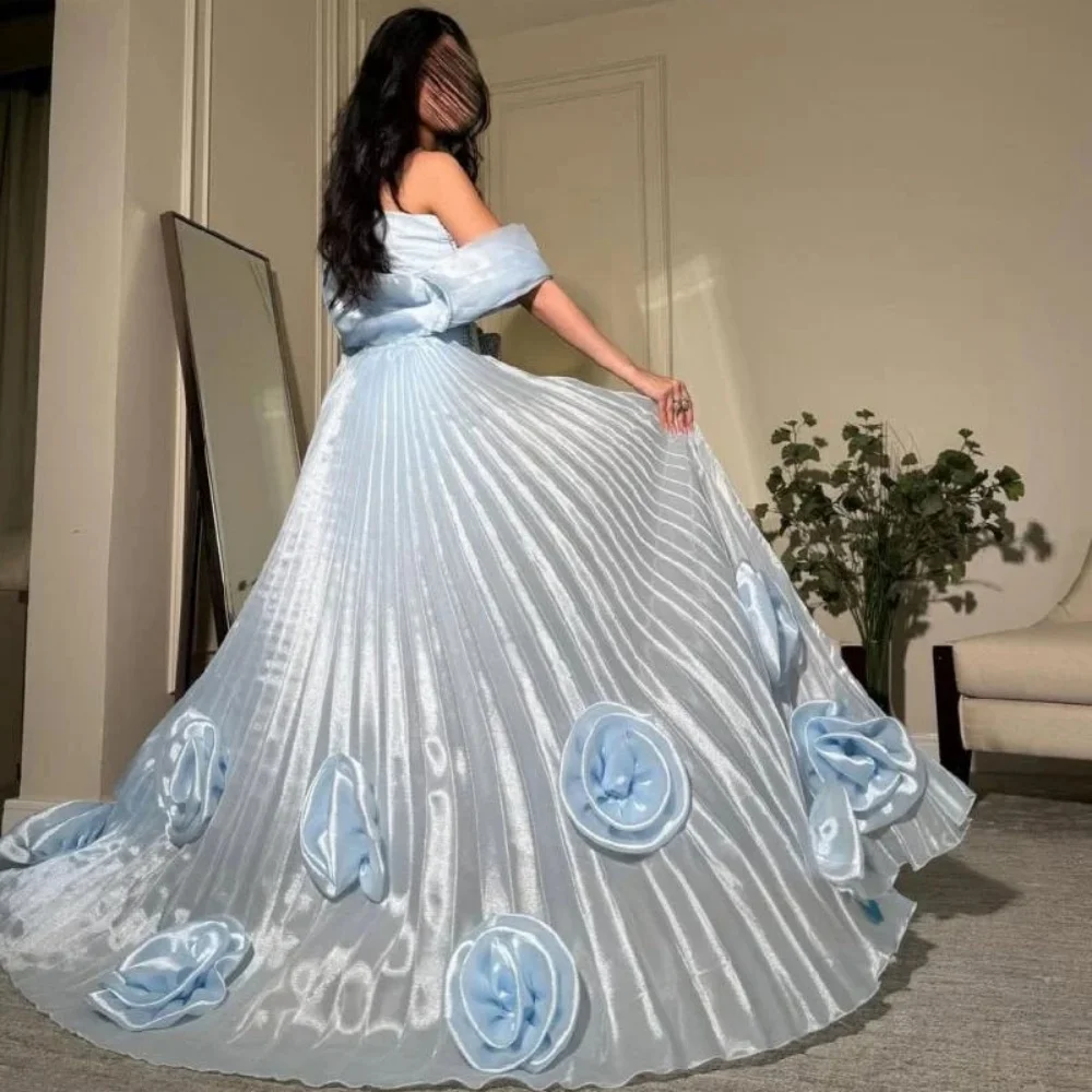 Customized Exquisite Sleeveless Flower Women Prom Dress Ruched Charming Mermaid Zipper Party Dress Sexy Beading Evening Gown