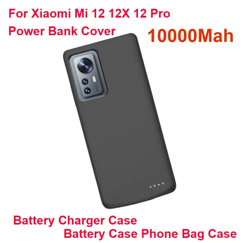 Battery Case Phone Bag Case for Xiaomi Mi 12X Battery Charger Case Mi12X Power Bank Cover 10000Mah for Xiaomi Mi 12 12X 12 Pro