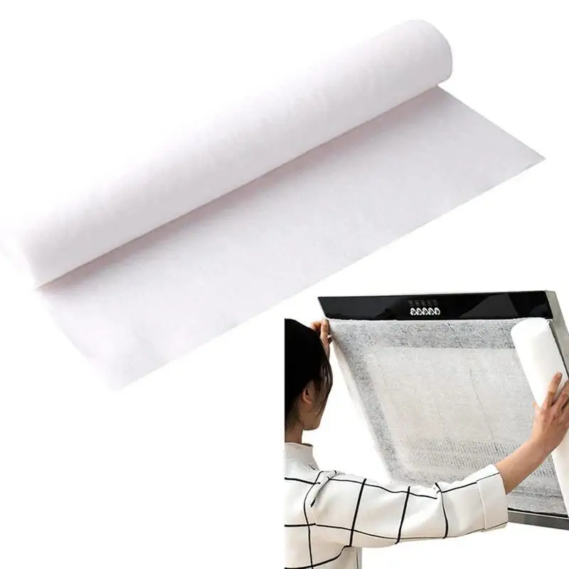 Range Hood Filter Absorbent Disposable Kitchen Hood Oil Filter Paper Non Woven Kitchen Extractor Fan Filter Kitchen Tools