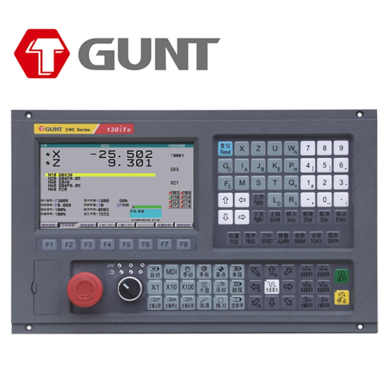 GUNT-130iTe lathe numerical control system, 2/3 axis, lathe, inclined bed lathe, instrument lathe controller，simple operation