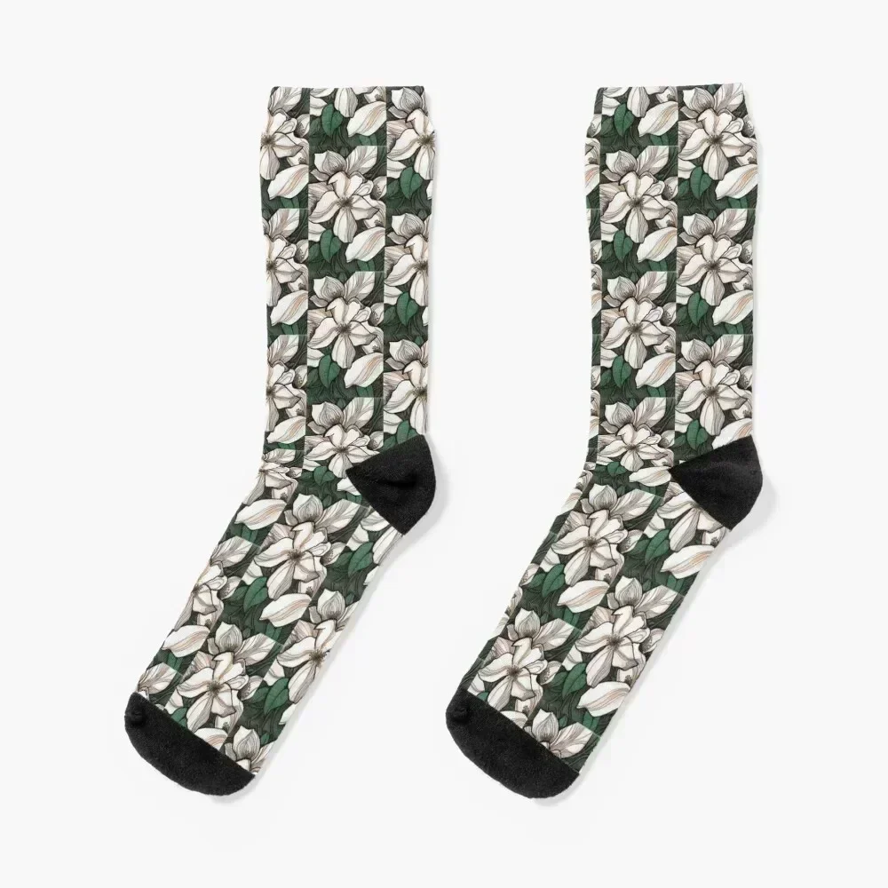 Dogwood flowers Socks loose japanese fashion Hiking boots Socks For Man Women's