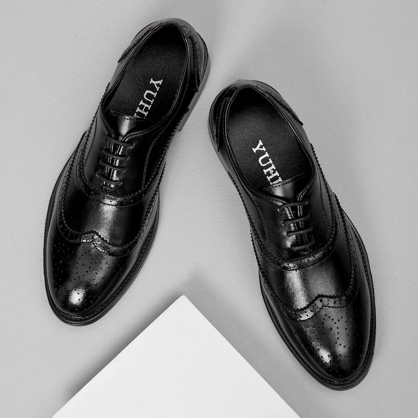 Zapatos de Cuero Brogue Casuales para Hombre, Estilo Primavera, Modernos, Británicos, Retro, Formales de Negocios, Transpirables y Ligeros