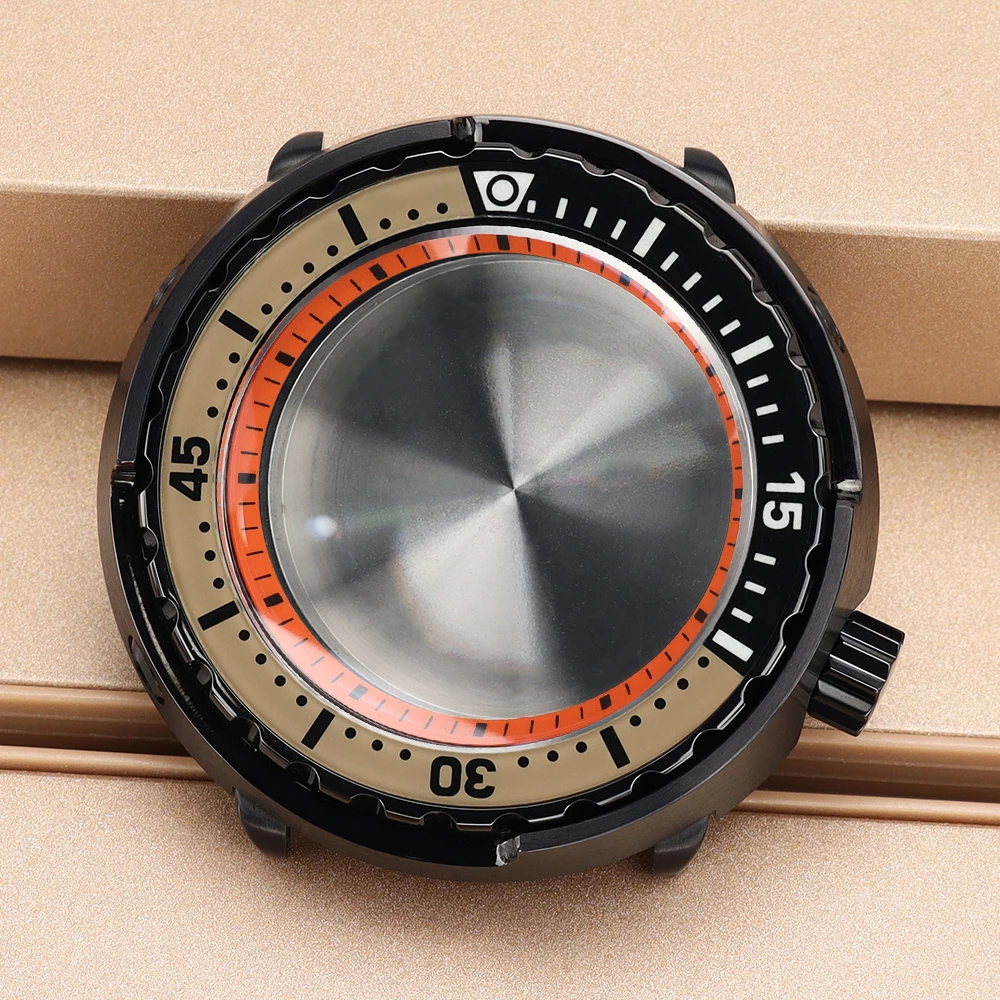 

Black 47mm Men's Watch Case Stainless Steel Case Sapphire Glass Waterproof For NH35 NH36 NH38/34 4R36 Movement Watch Accessories