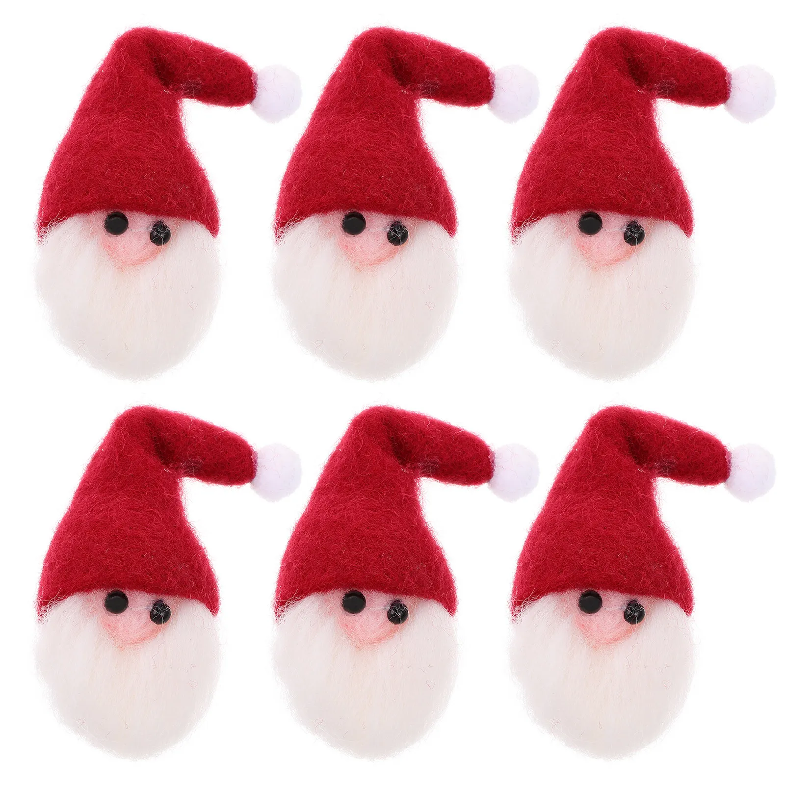 6Pcs Premium Felt Santa Claus  - Art And Craft Xmas Tree 评论和价格