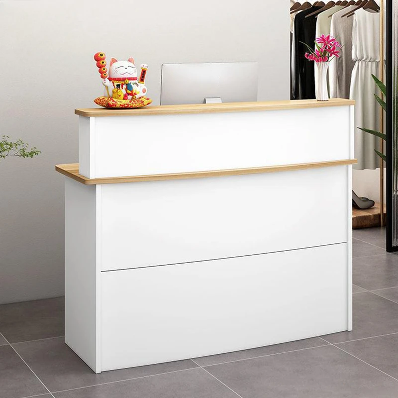 

Company Reception Desk Modern Office Furniture Simple Cashier Counter Supermarket Bar Counter Reception Desks for Beauty Salon Z