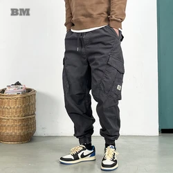 American Vintage Multi-Pocket Cargo Pants For Men Clothing Outdoor Streetwear Joggers Work Wear Harajuku Casual Baggy Pants Male