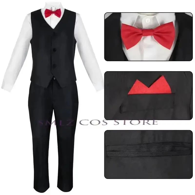 Disfraz de Cosplay del Asesino de Saw 5;e,8v,5/Jigsaw Killer, Uniforme de Anime Saw 10, Traje para Hombre, Conjunto de Chaqueta, Chaleco y Pantalones, Disfraz con Máscara para Fiesta de Halloween r;5'b7,k/