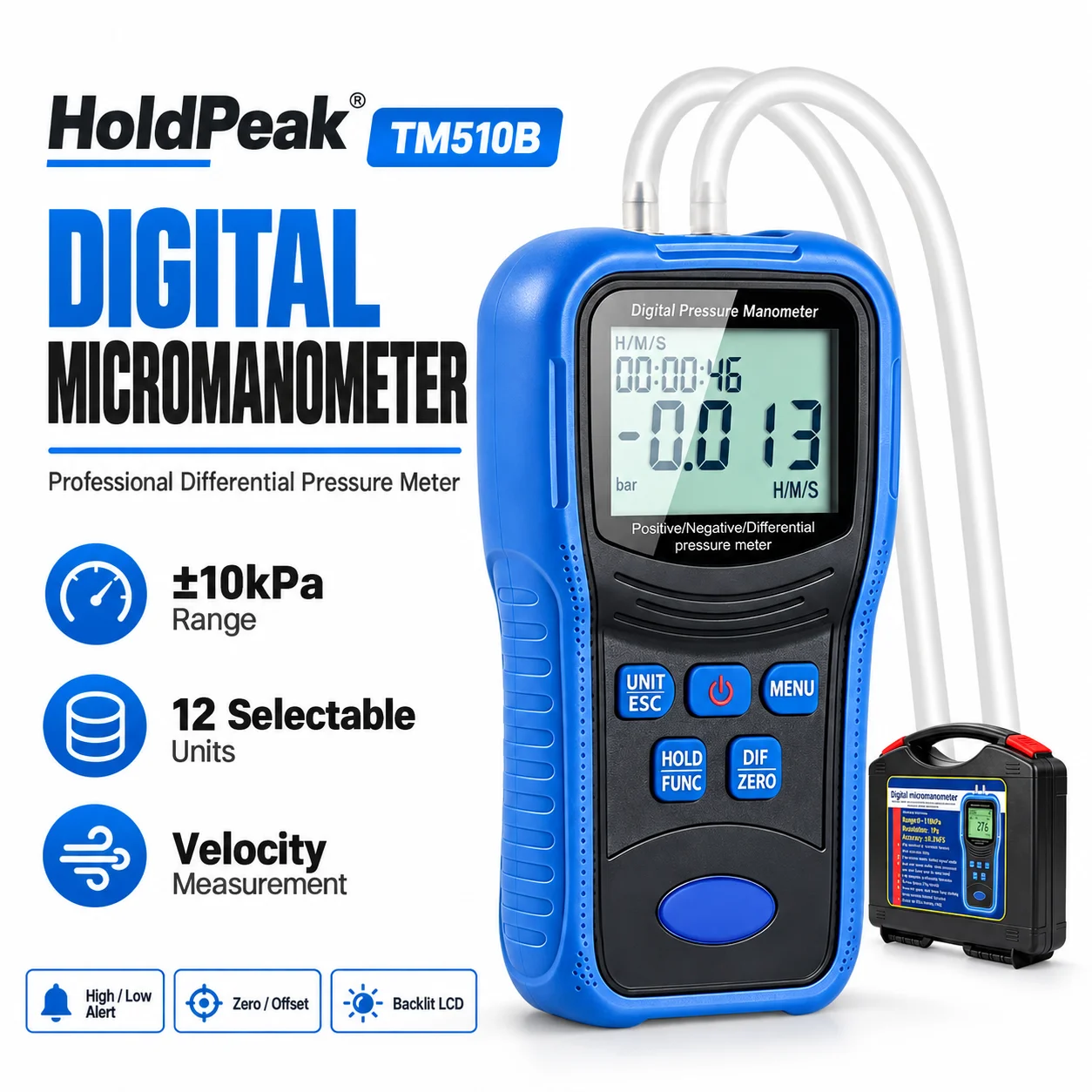 digital-differential-manometer-±10kpa-12-pressure-units-2-velocity-modes-high-low-alert-zero-offsethandheld-air-pressure