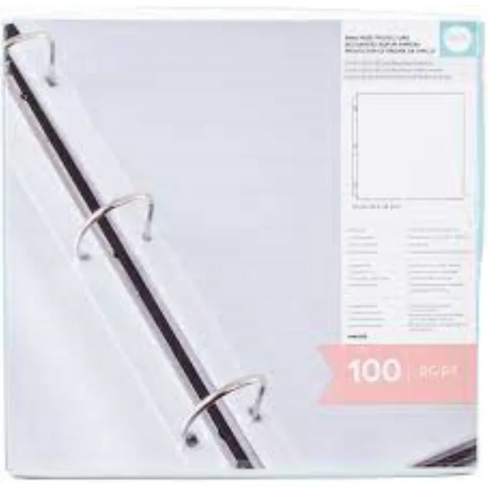 투명 플라스틱 페이지 프로텍터 12x12 밸류팩 25매 무산성 스크랩북 앨범 확장 스페이서 미술 공예 용품