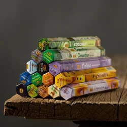 Natrual Sandalwood Incense Sticks Indian White Sage Palo Santo Tibetan Line Joss stick Incenses Aromatherapy Lasting Fragrance