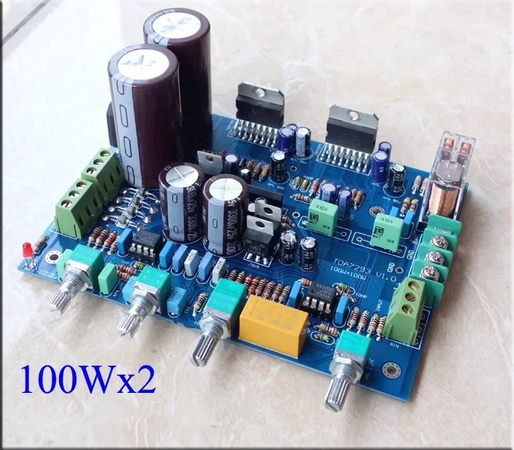 AC220V TDA7293 100 Вт + 100 Вт Hi-Fi усилитель с регулировкой высоких частот и альт-бас