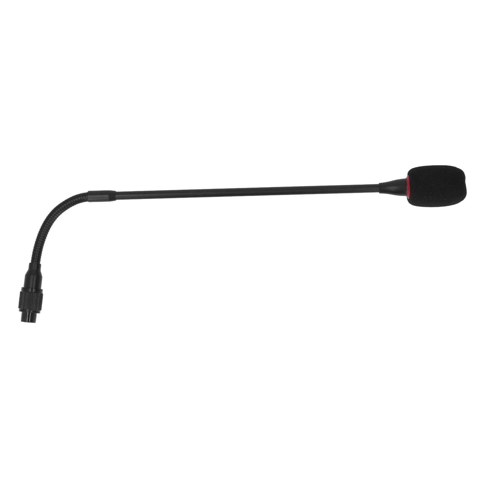 42cm Gooseneck Microphone 3 Holes Flexible Aluminum Alloy Gooseneck Condenser Microphone with Windproof Cotton for Conference