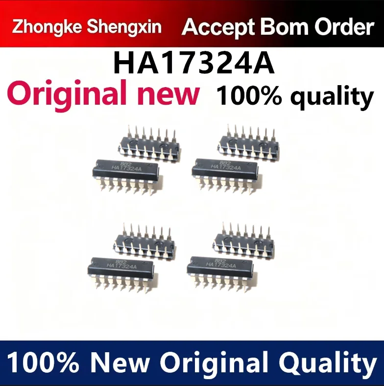 （5pcs-100pcs）Newly imported original HA17324A HA17324 DIP14 operational amplifier integrated block welding machine