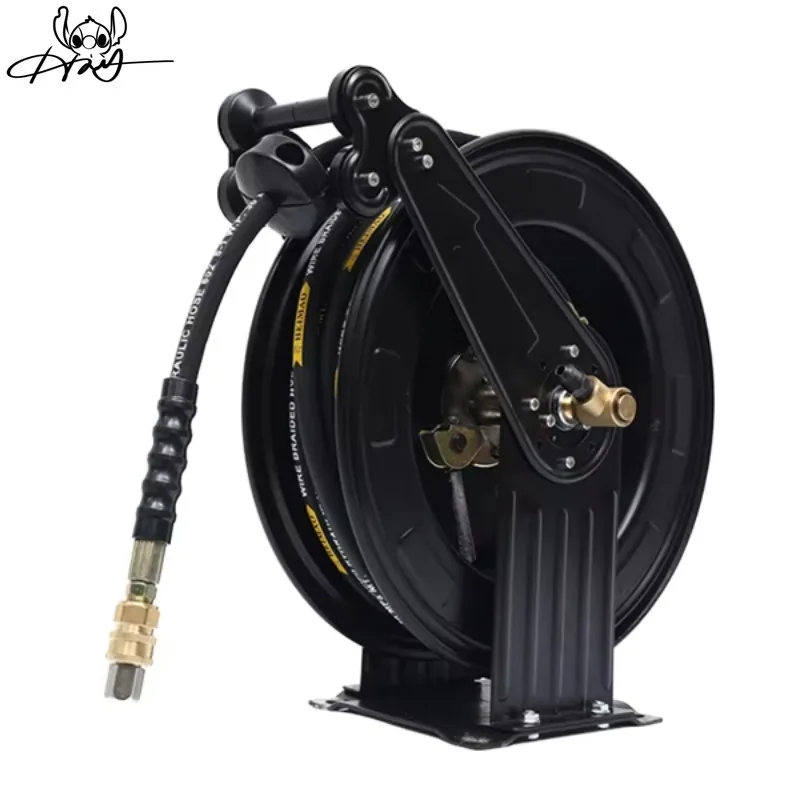 New car washing machine high pressure hose reel stainless steel double arm automatic telescopic warranty