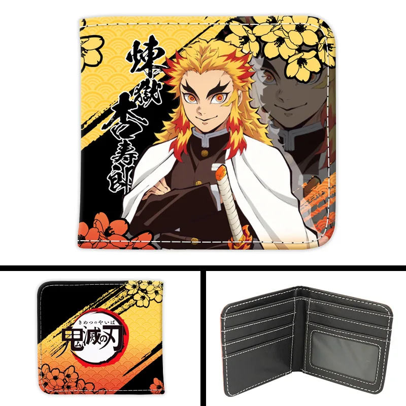 New Kimetsu No Yaiba Fashion Anime Cartoon Wallets Demon Slayer Kamado Nezuko Coin Purses Handbag Casual Card Kids Birthday Gift