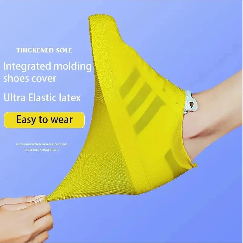 Waterproof, Non-Slip, Thickened, Wear-Resistant Latex Shoe Cover In Rainy Days Non-Disposable Waterproof Portable Foot Cover