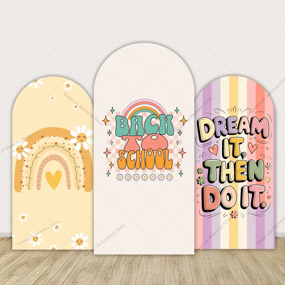 

Rainbow Theme Back To School Arch Backdrop Cover Kids Birthday Party Chiara Arch Background Decor