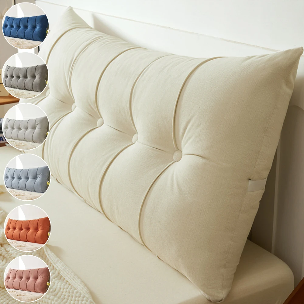 

Large Headboard Backrest Cushion Bed Rest Reading Pillow Lumbar Positioning Support Bolster Cushion with Removable Cover 침대헤드 쿠션