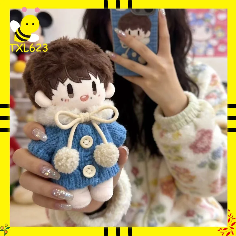 2pcs/Set Cute Doll Clothes Outfit For 10cm Cotton Dolls Sweater And Scarf Set Doll Outfit Dress Up DIY Toys For Doll Accessories