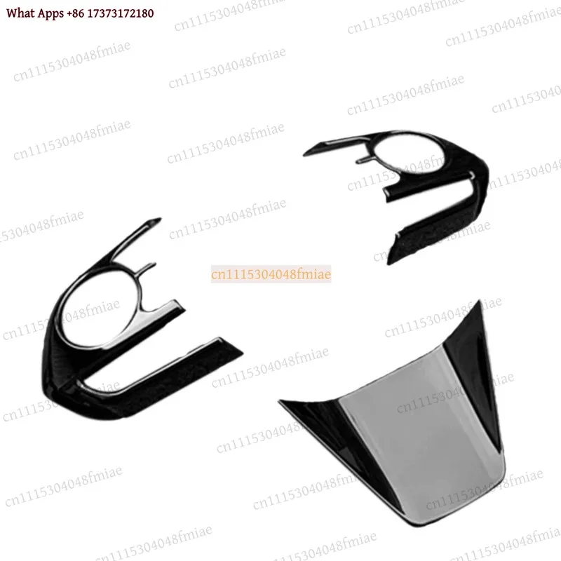 k3 Steering Wheel Panel Bezel Trim, 3Pcs Interior Cover Replacement, for Toyota Harrier Venza XU80