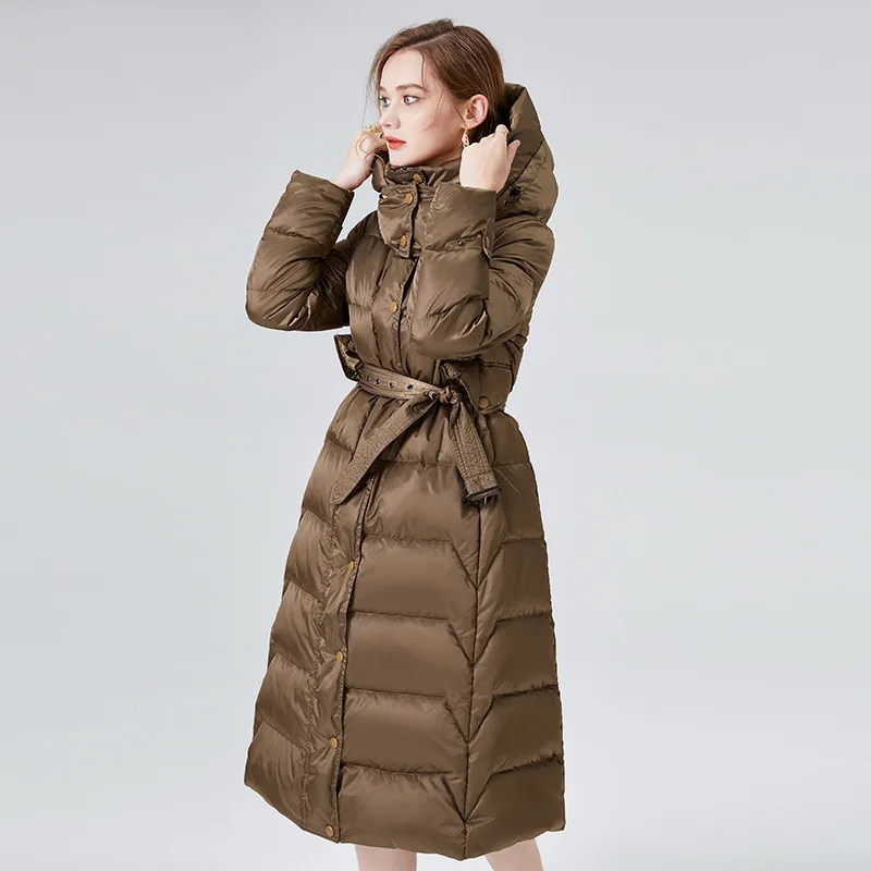 

Long down jacket 2022 New women's Duck Down Jackets Long thickened Coat warm Slim Parka winter coat women's fashion Overcoat