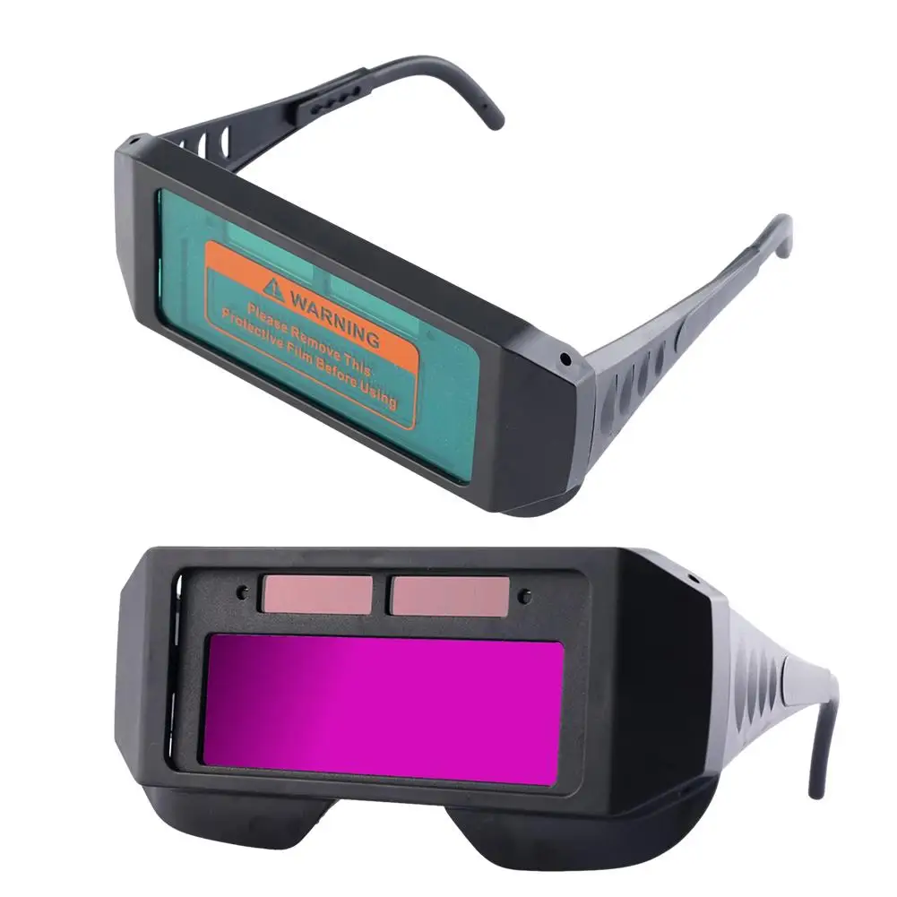 Auto Darkening Welding Helmets Automatic Light Change Auto Darkening Anti- Eyes Shied Goggle Glasses Solar Energy Eyes Glasses