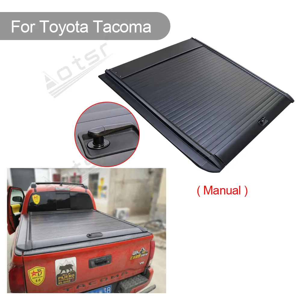 Tonneau cover for Toyota Tacoma Tundra Fortuner retractable pickup truck tonneau cover Waterproof Rain-shed Pickup Rear