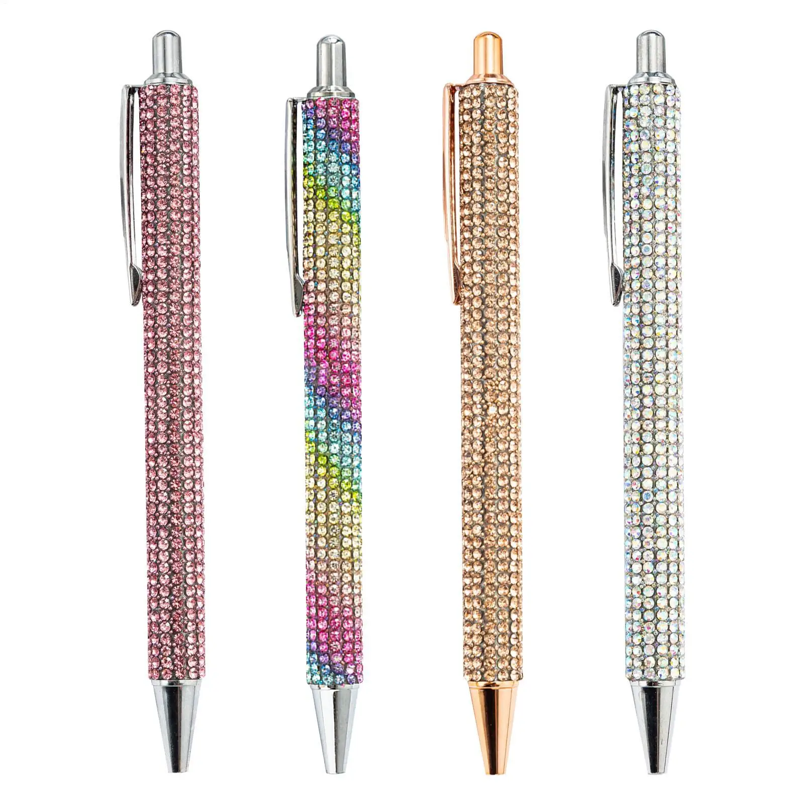 Luxus Kugelschreiber Perle Strass Kugelschreiber Einziehbare Tinte Strass Stift Strass Nette Rose Gold Metall Schreibwaren